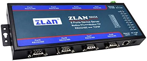 8 Seri Port RS232 RS485 Ethernet Dönüştürücü ZLAN5843A Desteği Modbus TCP Protokolü