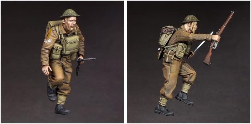 1/35 Reçine Asker Minyatür Model İKINCI dünya savaşı İngiliz Askerleri Reçine model seti demonte ve boyasız Reçine