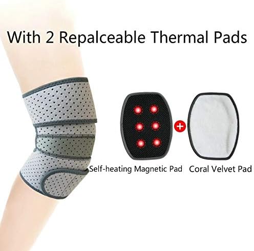 CCBUY 1 Çift turmalin diz desteği Brace öz-ısıtma manyetik diz pedleri ile Repalceable termal pedleri artrit eklem