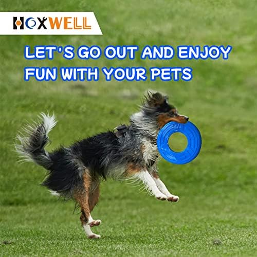 HOXWELL 2 Paketleri Köpek Oyuncak Uçan Disk, Pet Eğitim Kauçuk Uçan Oyuncak Golf Tabağı Getir, Yüzen Su Köpek Oyuncak