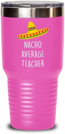 Nacho Ortalama Öğretmen yalıtımlı içecek bardak seyahat tipi kupa Komik Hediye