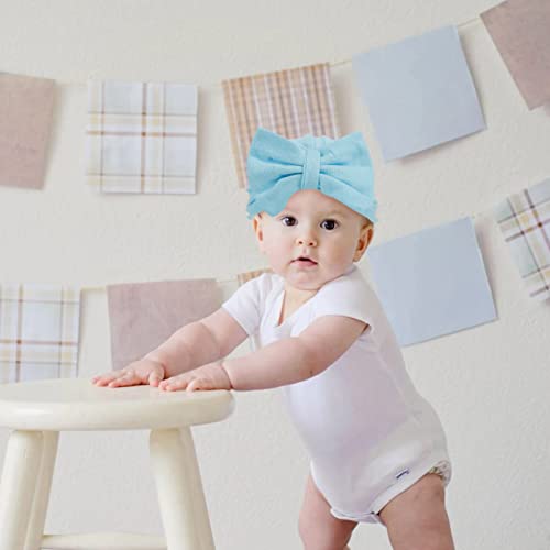 Çocuk Hediyeler Bebek Türban Şapka Topuz Düğüm: Bebek Kız Kap İlmek Saç Yay Headwrap Kap 2 adet Uyku Headdress Yürümeye