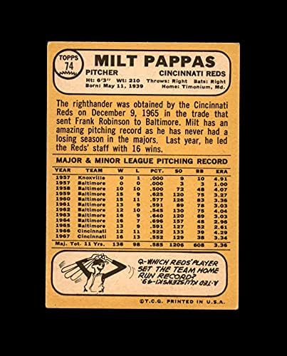 Milt Pappas, 1968 Topps Cincinnati Reds İmzasını İmzaladı