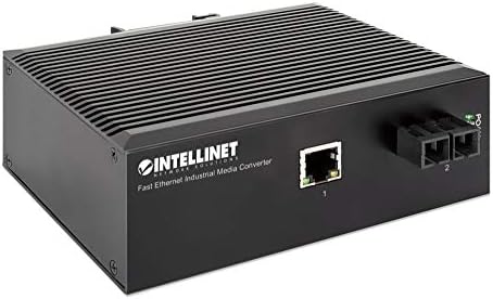 Intellinet Tek Modlu SC Gigabit Ethernet Fiber Ortam Dönüştürücü, Otomatik Müzakere, 10/100 / 1000Base-TX ila 1000Base-LX,