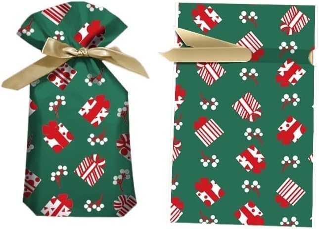ROYİO Noel ambalaj poşetleri noel hediyesi Çanta Kar Tanesi İpli Çanta Ev Dekorasyonu Noel Şeker Çantası (Renk: 03,