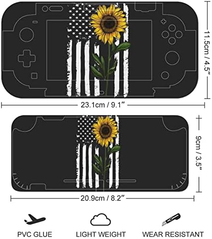 Ayçiçeği Amerikan Bayrağı Anahtarı Cilt Sticker Güzel Desen Tam Wrap Cilt koruyucu film Sticker ile Uyumlu Anahtarı