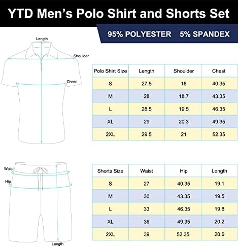 YTD Erkek Kısa Kollu Rahat POLO GÖMLEK ve Şort Setleri İki Parçalı yaz kıyafetleri Zip Polo eşofman takımı Erkekler