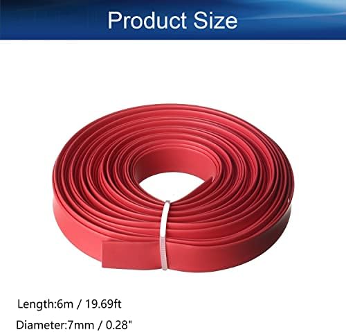 1 Adet ısı Shrink boru, 2: 1 Kırmızı Bettomshin Elektrik teli Cable ≥600V & 248°F, 6 m x 7mm(LxDia) Shrink Wrap uzun