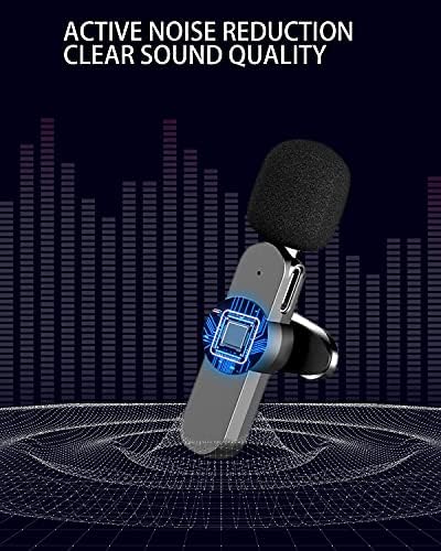 Tak - çalıştır Yükseltilmiş kablosuz yaka mikrofonu iPhone iPad için Kayıt, gürültü azaltma, YouTube Facebook canlı