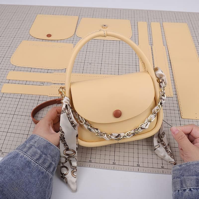 1 Takım Deri askılı çanta Dikiş DIY El Yapımı Zanaat Donanım Aksesuarları İle Malzeme Deri DIY Çanta Yarı mamul 19x14