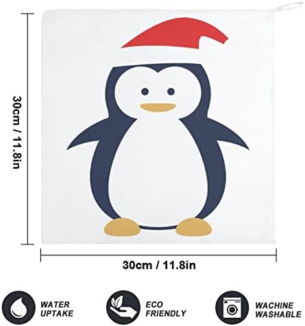Noel penguen el havlusu süper yumuşak emici asılı havlu mutfak banyo spor salonu için