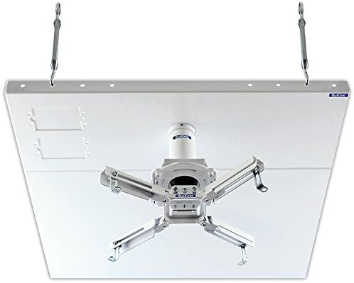 QualGear Pro-AV QG-KIT-S2-3IN-W projektör Yuvası Kiti Aksesuarı Asma Tavan 2'x2' Adaptör, Beyaz