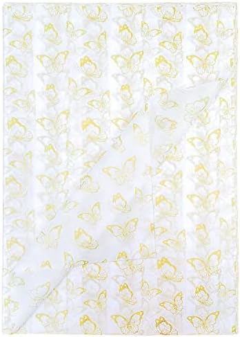 Tenndar Altın Kelebek Doku Kağıt Toplu - 50 Adet Hediye Sarma yaprak kağıt 20x29 inç için Düğün Doğum Günü Bebek Duş