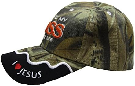 AES Mesih Hıristiyan İsa Benim Patronum 1 Peter 2: 25 Kamuflaj İşlemeli Kap Şapka