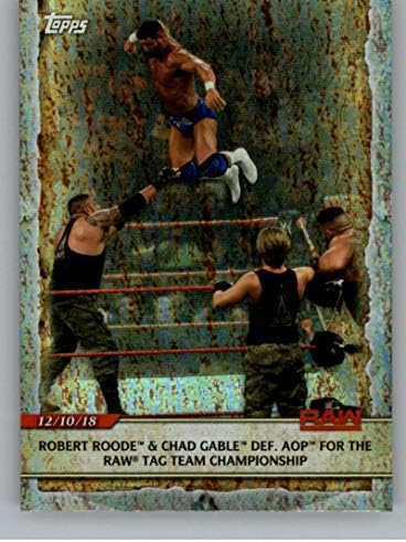 2020 Topps WWE Wrestlemania'ya Giden Yol Folyo Tahtası 32 Robert Roode ve Chad Gable Güreş Ticaret Kartı