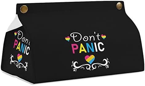 FunnyStar Panik yapmayın Panseksüel LGBT Gurur PU mendil çantası Taşınabilir Doku Kutusu Kapağı Modern saklama kutusu