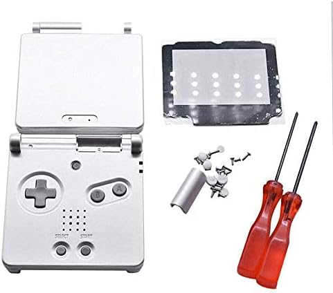 Yedek Tam Konut Shell Kılıf Kapak Düğmesi Seti Nintendo Gameboy Advance SP için GBA SP Denetleyici (Beyaz)