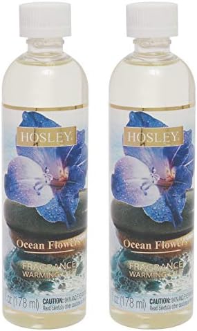 Hosley 2 Set Okyanus Çiçekleri koku ısınma yağları 6 Ons. Spa Meditasyonu Banyo Ayarları için İdeal