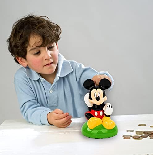 Jay Franco Disney Mickey Mouse Seramik kumbara - Çocuk Dekoru Para Tasarrufu Kumbara
