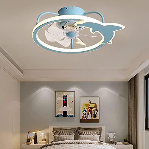 Tavan ışık ve uzaktan kumanda ile CUTYZ geri dönüşümlü Fan çocuk tavan ışıkları sessiz yatak odası Led kısılabilir