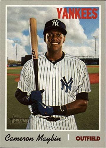 2019 Topps Miras Yüksek Sayı Beyzbol 710 Cameron Maybin SP New York Yankees Resmi MLB Ticaret Kartı