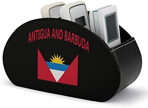 Antigua ve Barbuda bayrağı TV Uzaktan Kumanda Tutucular Moda Deri saklama kutusu Ofis masa üstü organiser 5 Bölmeli