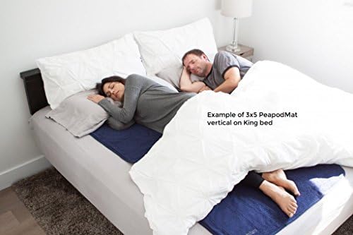 PeapodMats ® Su Geçirmez Yatak Paspası - Çocuklar ve Yetişkinler için 3 x 5 Açık Gri Yatak Koruyucu ve Çiş Pedi-Yatak