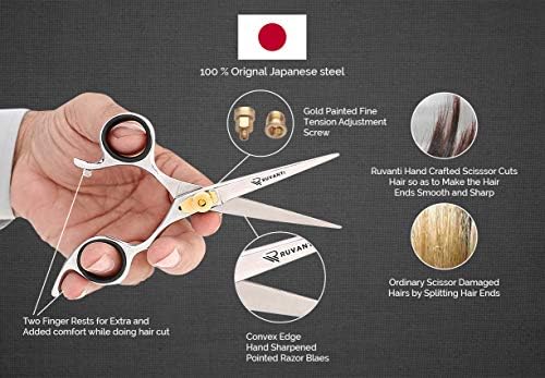 Profesyonel tıraş bıçağı Solak Saç Makası-Sol El için berber makası-6.5 Japon Süper Kobalt Paslanmaz Çelik Solak Makaslar