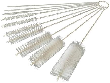 LoveAloe Naylon Tüp Fırça Seti Uzun Saman Fırça Temizleyici Dar Boyunlu Şişeler Bardaklar(Beyaz)