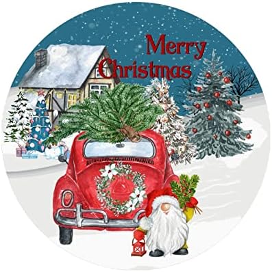 50 Adet Kış Tatili Merry Christmas Kırmızı Kamyon Gnome Çıkartmalar 1.5 İnç Hediye Etiketleri Yuvarlak Etiket Zarf