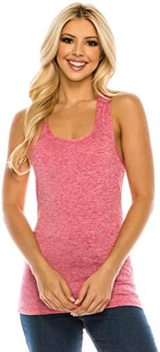 RENESEİLLE kadın Racerback Tank Top-Casual Slim Fit Kolsuz Streç Atletik Yoga Egzersiz Kaşkorse Cami T Shirt