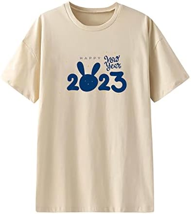 Sonbahar Yaz Gömlek Kadın Kısa Kollu 2023 Elbise Düzenli Fit Crewneck Grafik Brunch Temel Bluz Gömlek Kadınlar için