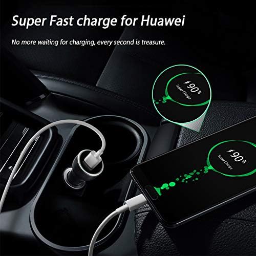 huawei Supercharge Araç Şarj Cihazı için, 9V / 2A Araç Şarj Adaptörü USB Tip C ile Hızlı Hızlı Şarj Cihazı Huawei