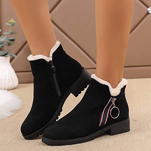 Kadın yürüyüş botları Ayak Bileği Desteği Şık Saçaklı Çizmeler Kaymaz Orta Buzağı Chelsea Çizmeler Ayakkabı Rahat