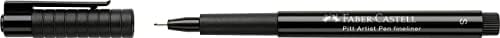 Faber-Castell F167299 Pitt Sanatçı Kalemi İnce 0,5 mm İnce Astar-Siyah