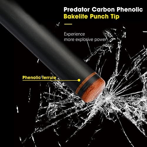 KONLLEN MIT Bilardo Break Cue Karbon Fiber Teknolojisi Yumruk bilardo ıstakası (13mm Predator Bakalit Ucu, Fenolik