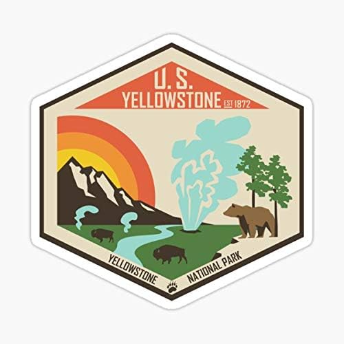 Yellowstone Milli Parkı Çıkartması-Çıkartma Grafiği-Otomatik, Duvar, Dizüstü Bilgisayar, Hücre, Pencereler için Kamyon