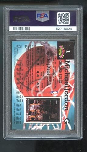 1992-93 Topps Stadyum Kulübü 1 Michael Jordan PSA 7 Kademeli Basketbol Kartı NBA 92-93 1992-1993 Chicago Bulls