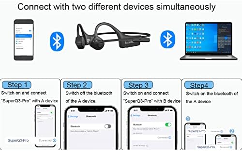 YouthWhisper Kemik İletimli kulaklıklar-Gürültü Önleyici Mikrofonlu Bluetooth 5.2 Açık Kulak Kulaklık-Ofis için Çift