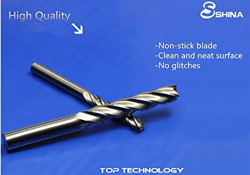 SHINA 5 Adet 4 Flüt Ağaç İşleme CNC Freze Uçları Değirmen Spiral Kesici Tungsten Karbür Yoğunluk Kurulu oyma Aracı