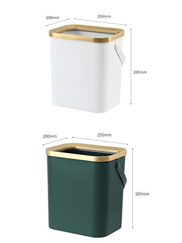 ZHAOLEI Altın çöp tenekesi Mutfak Banyo için Dört Ayaklı İtme Tipi Plastik Dar çöp tenekesi kapaklı (Renk : Gri, Boyut