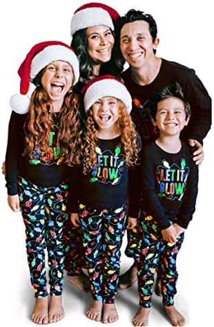 Çocuk Yeri Aile Eşleştirme Noel Tatili Pijama Setleri, Rahat Uyum %100 % Pamuk, Yetişkin, Büyük Çocuk, Yürümeye Başlayan