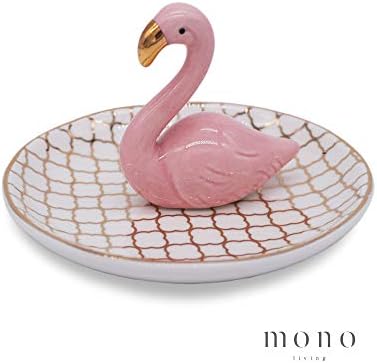 mono oturma Küçük Flamingo Yüzük Tutucu Sevimli Takı Tepsisi Çanak Yatak Odası için Sevimli Süslemeler Anneler Günü