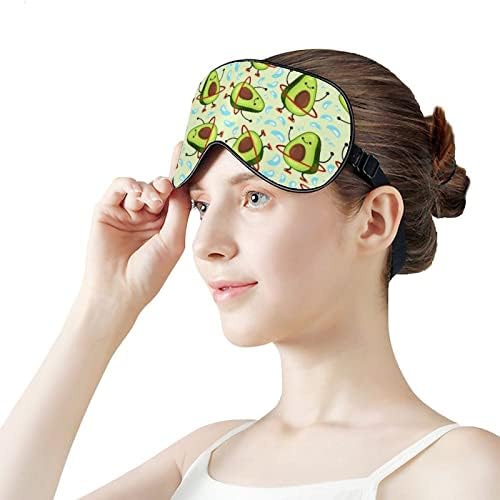 Spor Avokado Uyku Maskesi Hafif Körü Körüne Maskesi Göz Maskesi Kapak Erkekler Kadınlar için Ayarlanabilir Kayış ile