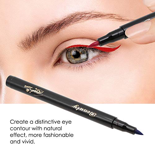 TMISHION Sıvı Eyeliner Kalem, Uzun Ömürlü Su Geçirmez Eyeliner Kalem Kozmetik Makyaj Aracı (06 kırmızı)
