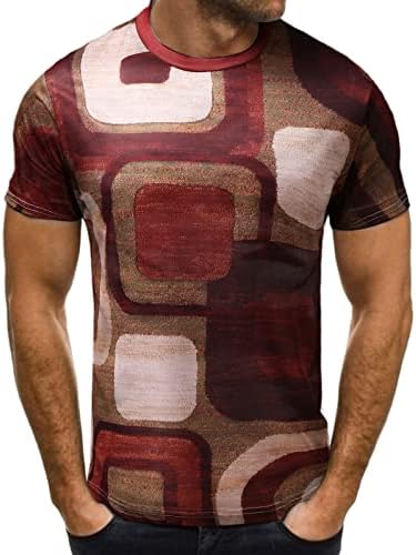 XXBR Yaz Erkek T-Shirt, grafik Baskı Kısa Kollu Crewneck T Gömlek Slim Fit Atletik Moda Sokak Yenilik Tee Tops