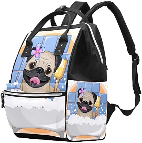 Sevimli Pug Köpek bebek bezi çantası Sırt Çantası Değişen Çanta Bebek Kız Erkek kız Anne Çantası