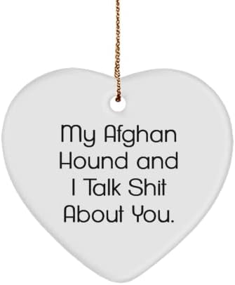 Komik Afgan Tazı Köpeği Kalp Süsü, Afgan Tazım ve Ben Boktan Konuşuyoruz, Evcil Hayvan Severler için Hediye, Arkadaşlardan
