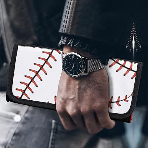 Kırmızı Dikiş Beyzbol Taşıma Çantası Anahtarı Taşınabilir Oyun Konsolu saklama çantası Kart Yuvası ile