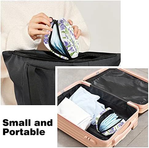 Elle Çizilmiş Lavanta temizlik peçeteleri saklama çantası Taşınabilir Dönem Seti Çantası Ped Torbalar Dönem Adet Kupası